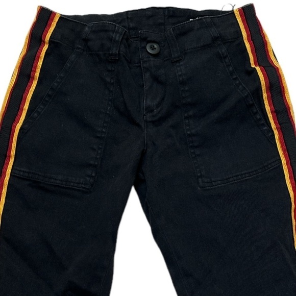 Pam & Gela Black Uniform Side Stripe Pant Adjustable Lace Up Back Waist Size 24 - Picture 7 of 15